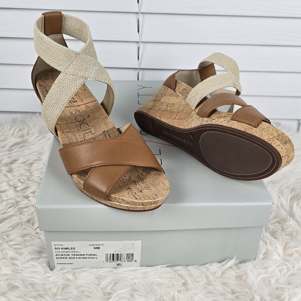 Sole Society Cork Wedge Sandals